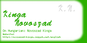 kinga novoszad business card